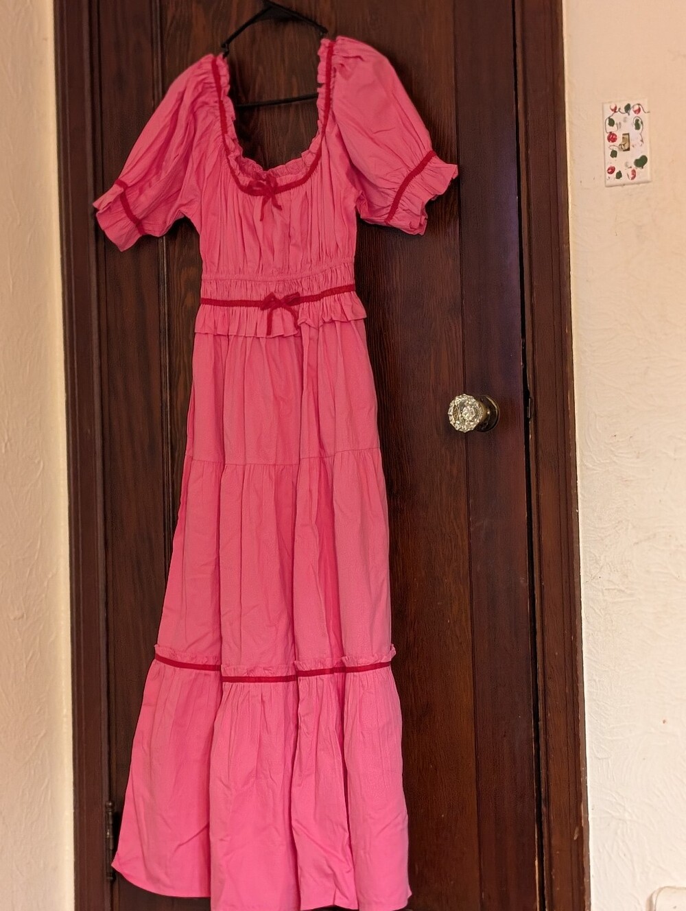 Tuckernuck Pink City Prints Bubblegum Agatha Pink Ruffle Tiered Midi Dress NWT - Picture 2 of 16